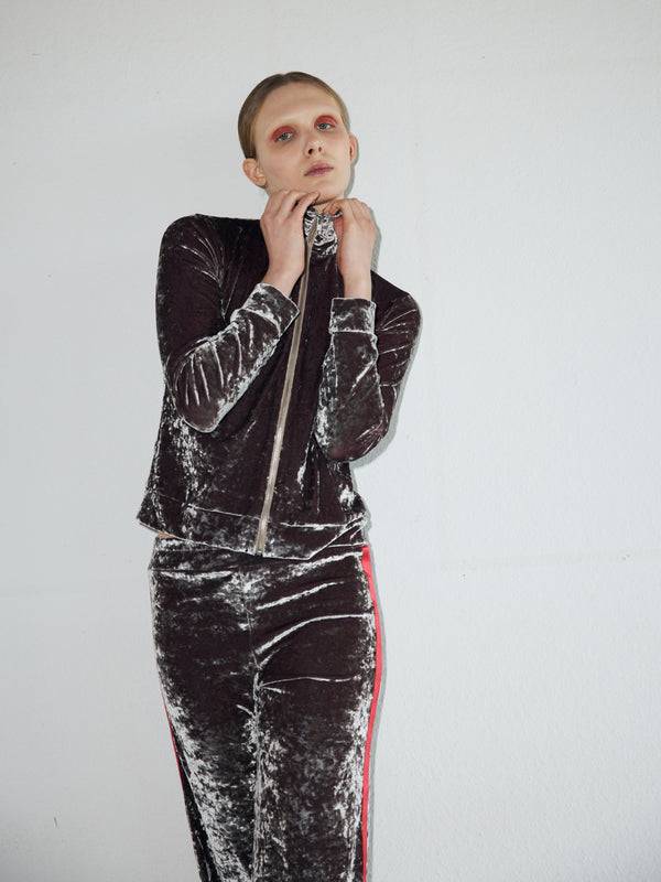 Simone Wild Hammered Velvet Zip Jacket