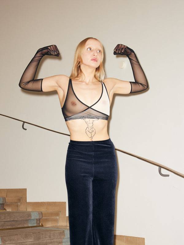 Simone Wild Mesh Wrap Bra Two-Tone