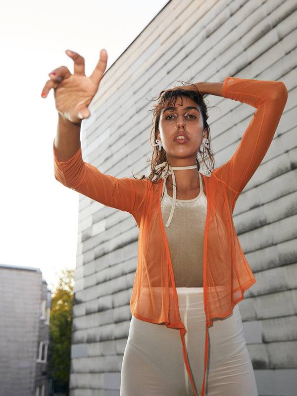 Simone Wild Net Wrap Blouse