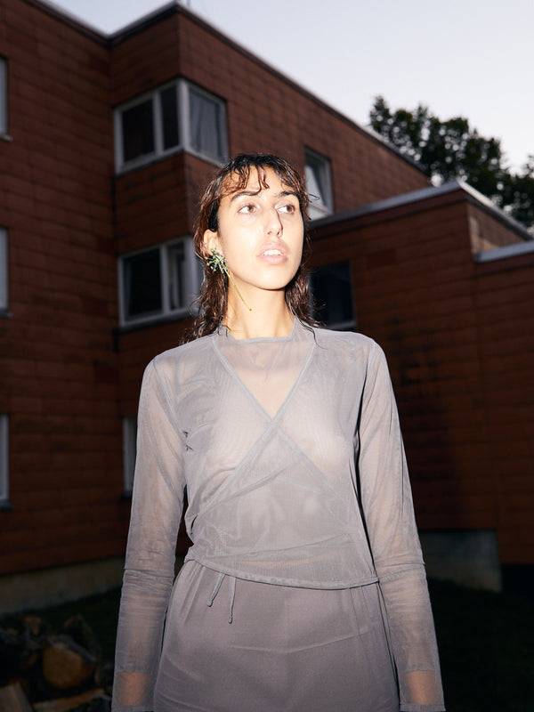 Simone Wild Net Wrap Blouse