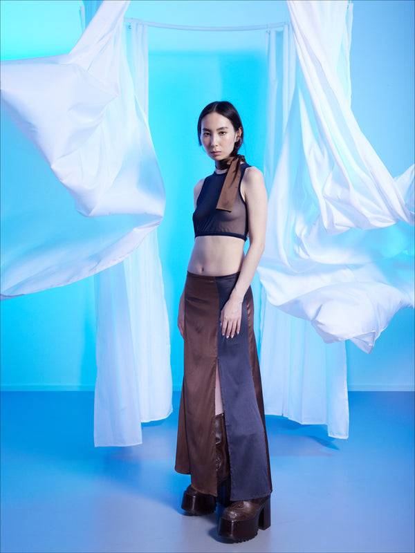 Simone Wild Satin Long Skirt