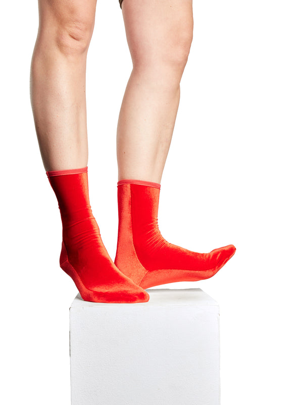 Simone Wild Velvet Ankle Socks