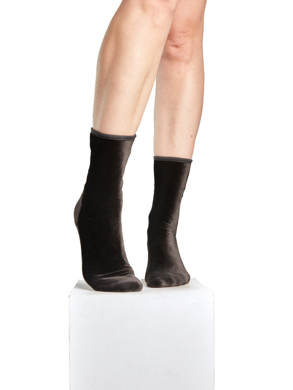 Simone Wild Velvet Ankle Socks
