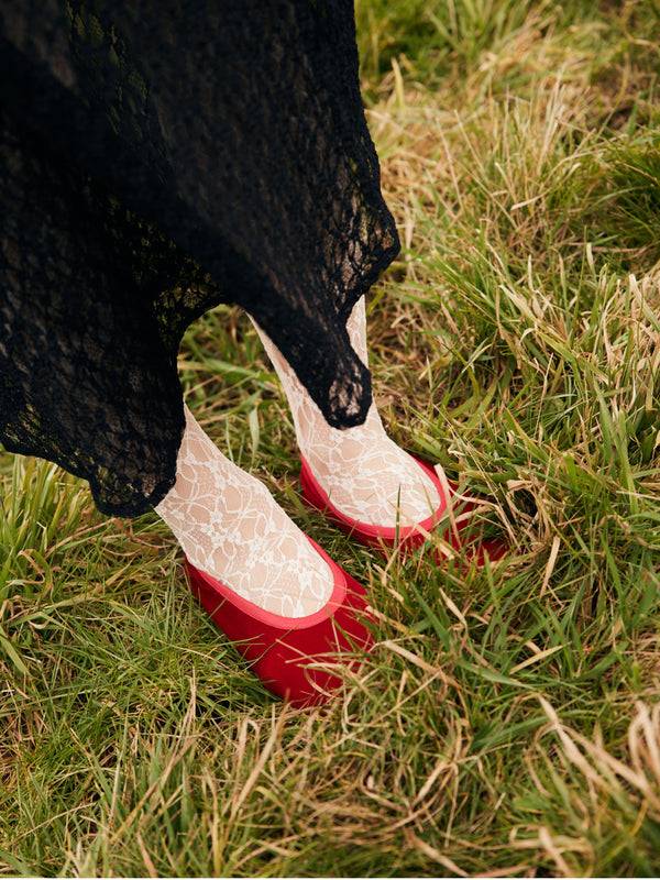 Simone Wild Velvet Ballet Slipper