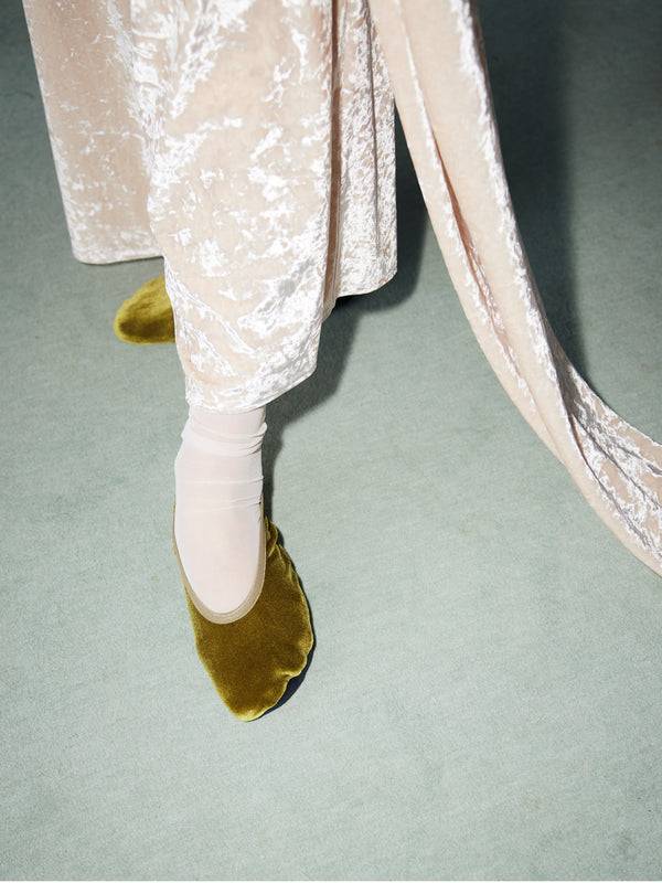 Simone Wild Velvet Ballet Slipper
