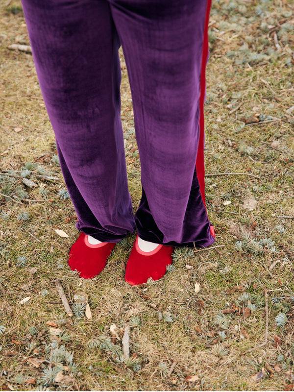 Simone Wild Velvet Ballet Slipper