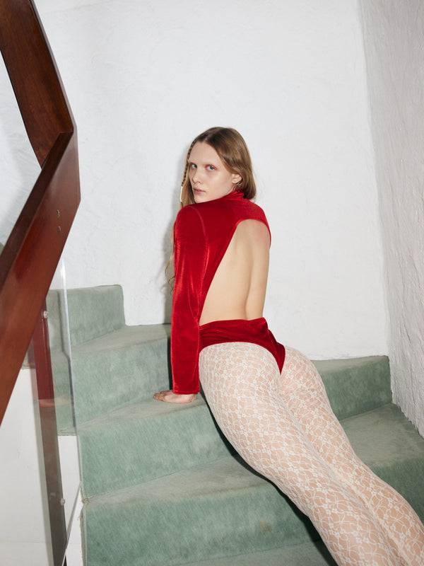 Simone Wild Velvet Body High Neck