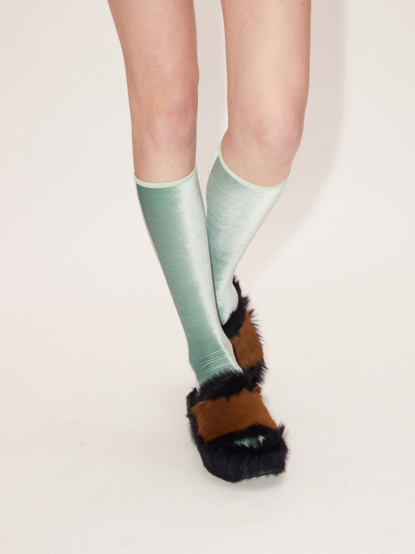 Simone Wild Velvet Knee Socks