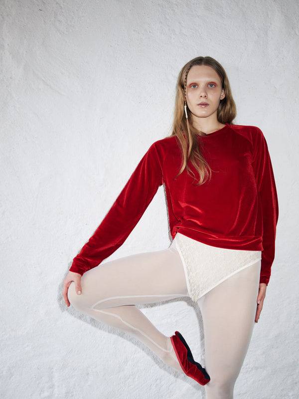 Simone Wild Velvet Raglan Sweater