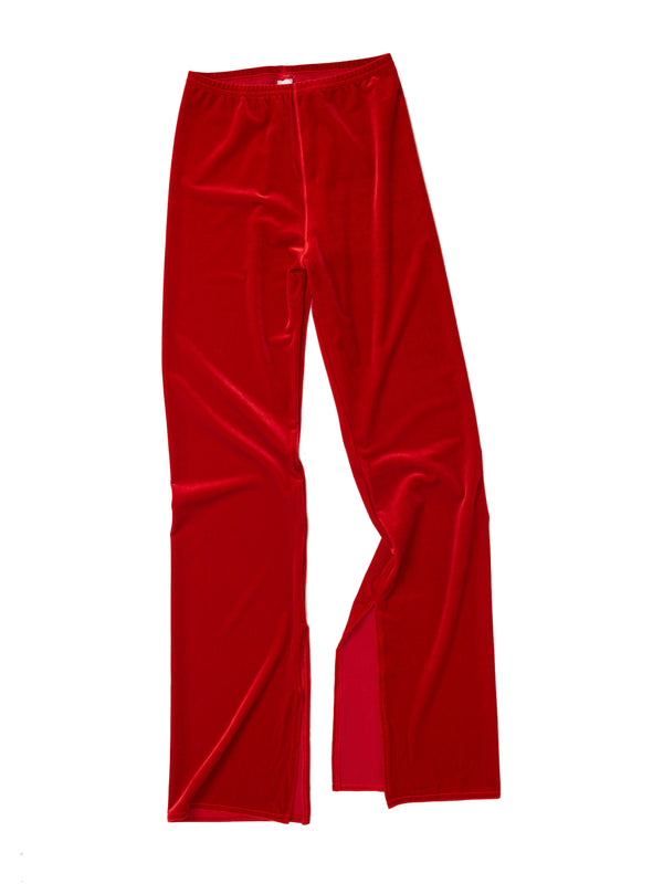 Simone Wild Velvet Slit Pants