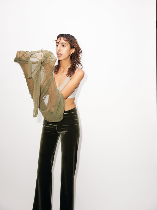 Simone Wild Velvet Wide Leg Pants