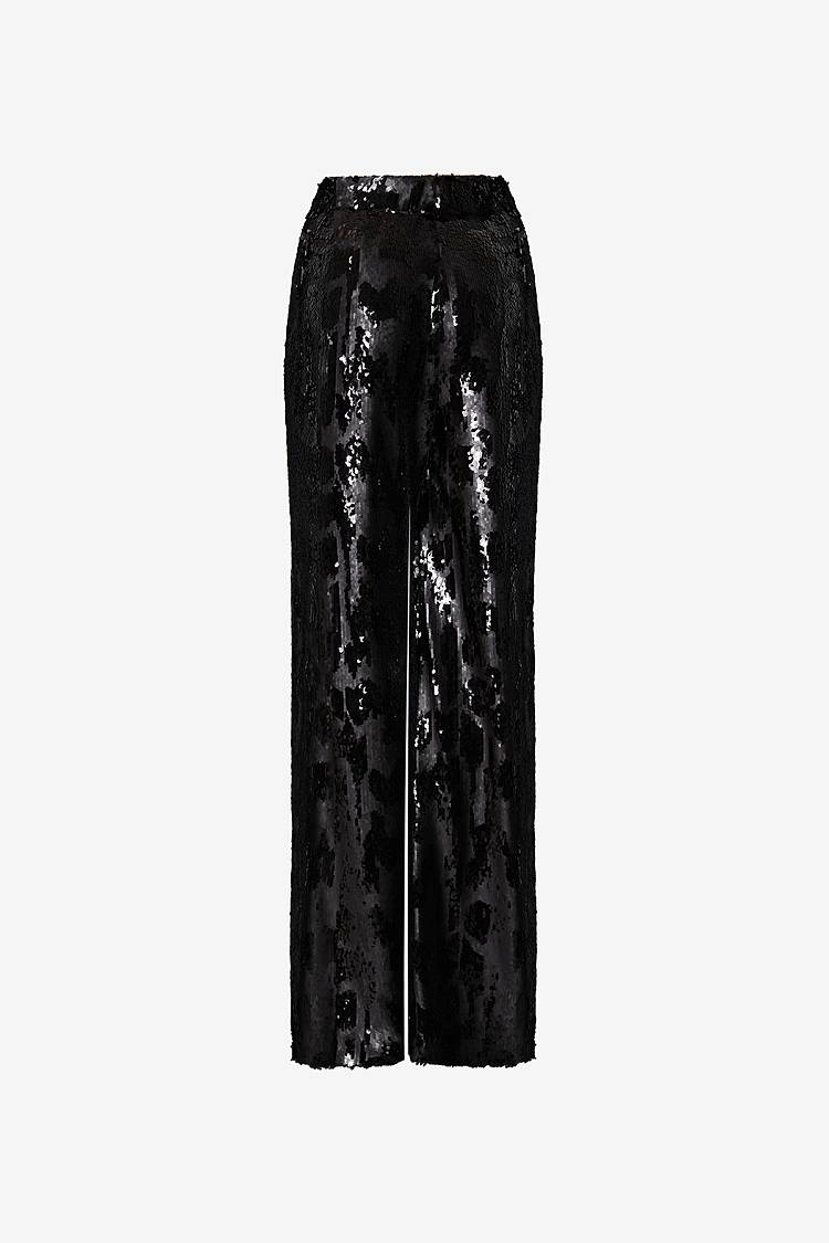 Sly 010 Ausgestellte Hose Mit Matten Und Schimmernden Pailletten