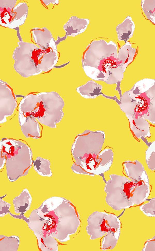 Sly 010 Bedrucktes Seidenkleid Mit Exklusivem Blumenmuster