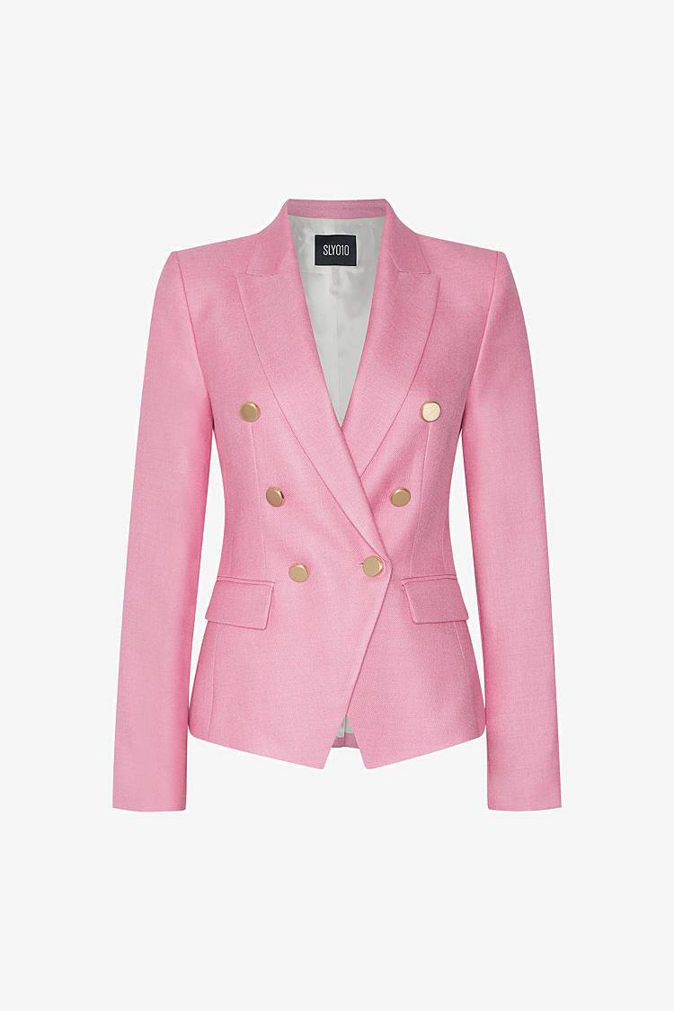 Sly 010 Doppelreihiger Blazer Aus Wolle-Seide-Gemisch