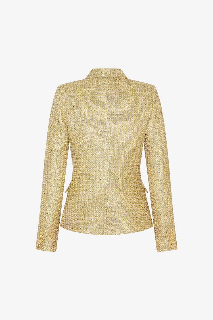 Sly 010 Double-breasted Blazer Made From Sparkling Tweed