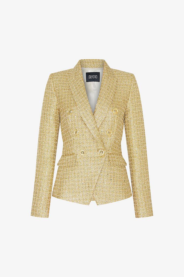 Sly 010 Double-breasted Blazer made from sparkling Tweed