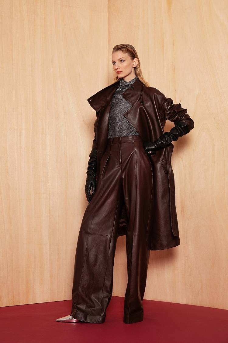 Sly 010 Elegante Marlene-Hose Aus Weichem Nappa-Leder