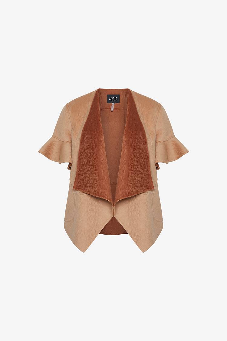 Sly 010 Feminine Jacke mit Volantärmeln aus Doubleface