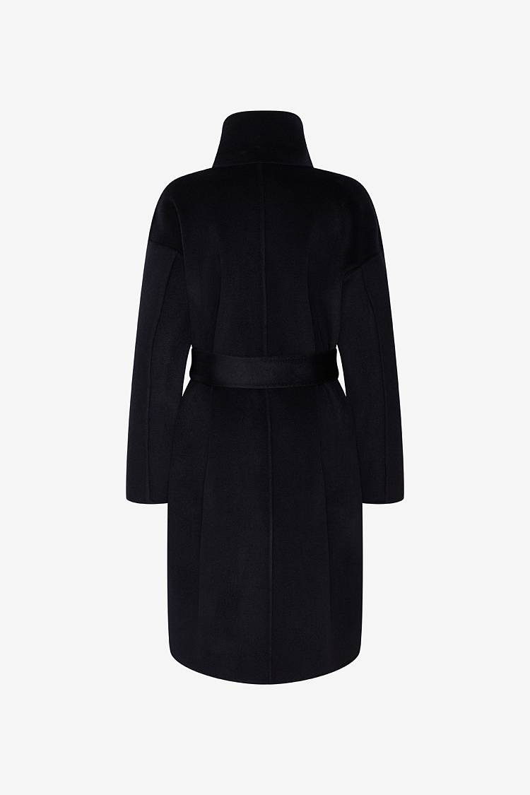 Sly 010 Gerade Geschnittener Doubleface-Mantel Mit Gürtel