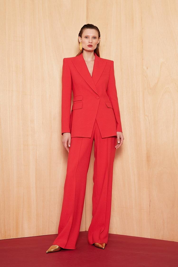 Sly 010 Hochgeschnittene Hose Aus Crêpe-Envers-Satin