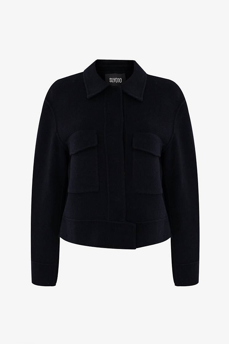 Sly 010 Kurze Doubleface-Jacke mit aufgesetzten Taschen