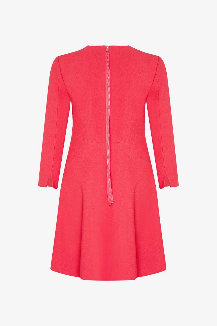 Sly 010 Minimalistisches Langärmliges Kleid Aus Crêpe