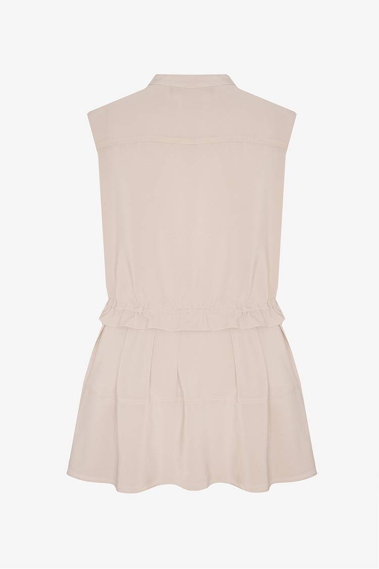 Sly 010 Ärmellose Chiffon-Bluse