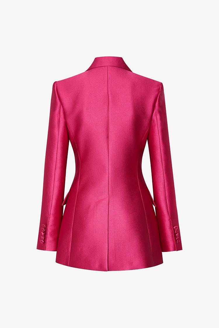 Sly 010 Asymmetrischer Taillierter Blazer Aus Taft