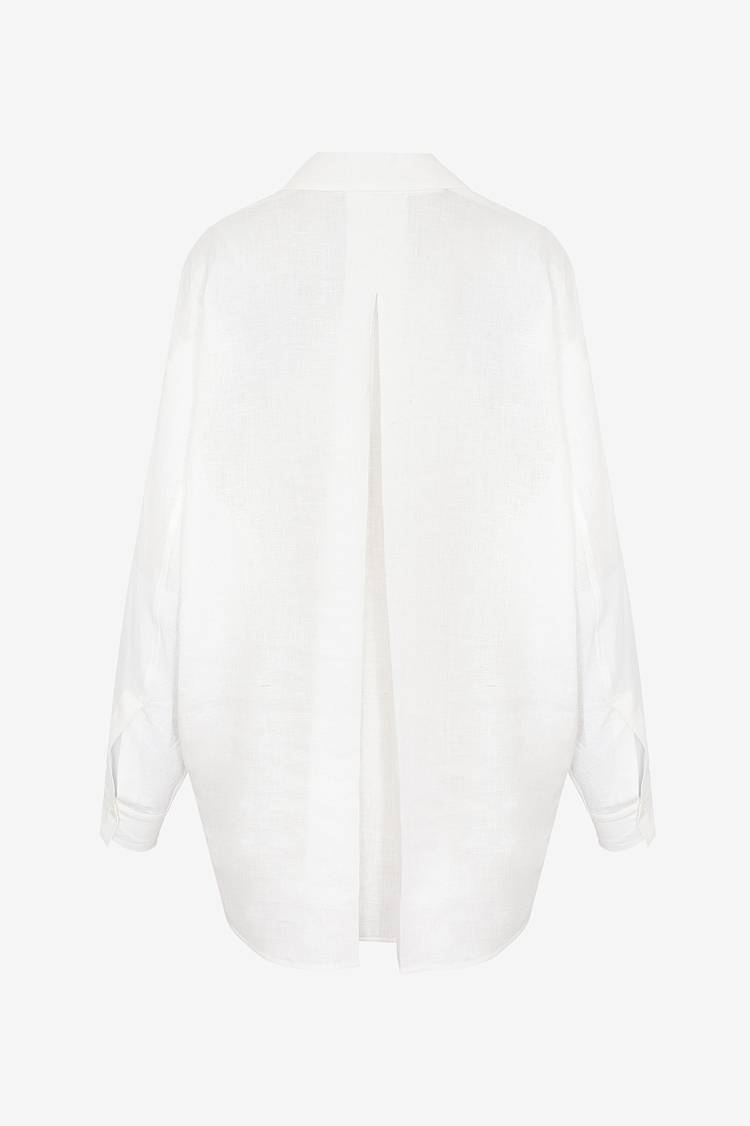 Sly 010 Baumwollbluse Mit Offenem Hemdkragen