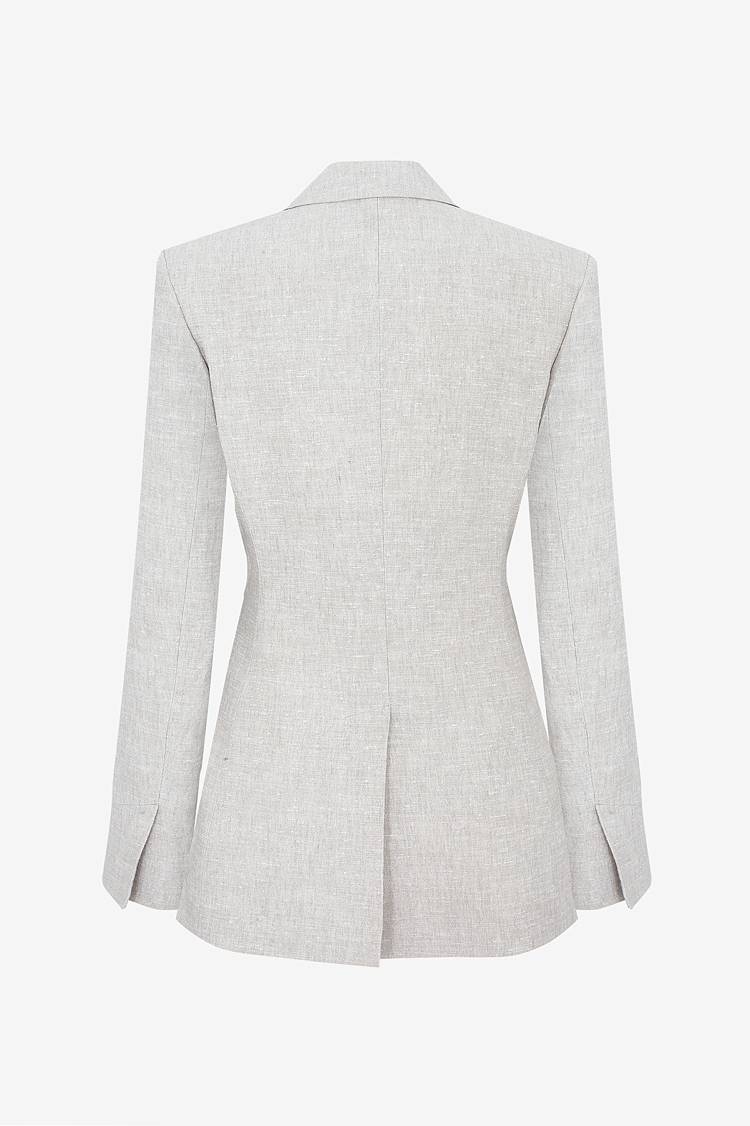 Sly 010 Blazer Mit Volant Aus Leinengemisch