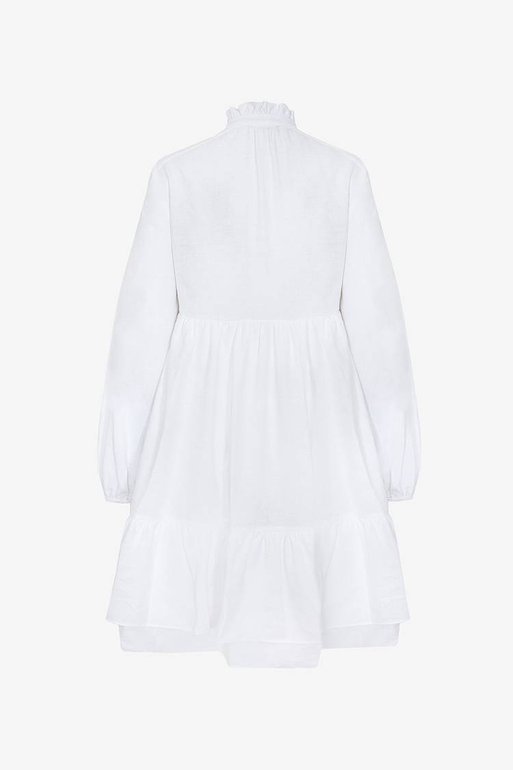 Sly 010 **Blumenbesticktes Leinenkleid**