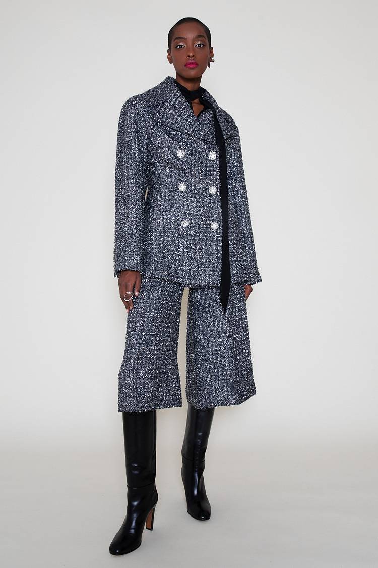 Sly 010 Culottes aus glitzerndem Tweed