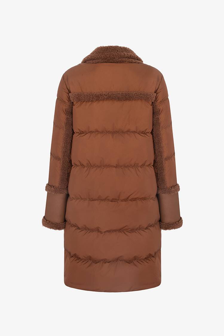 Sly 010 Daunen-Lammfell-Mantel