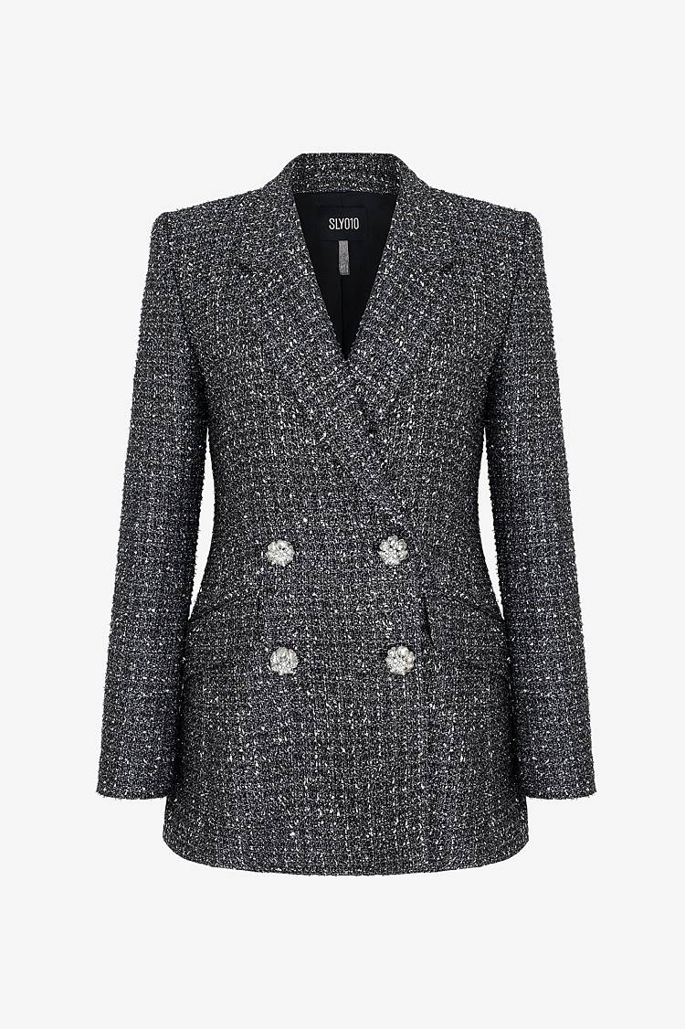 Sly 010 **Doppelreihiger Blazer Aus Tweed**