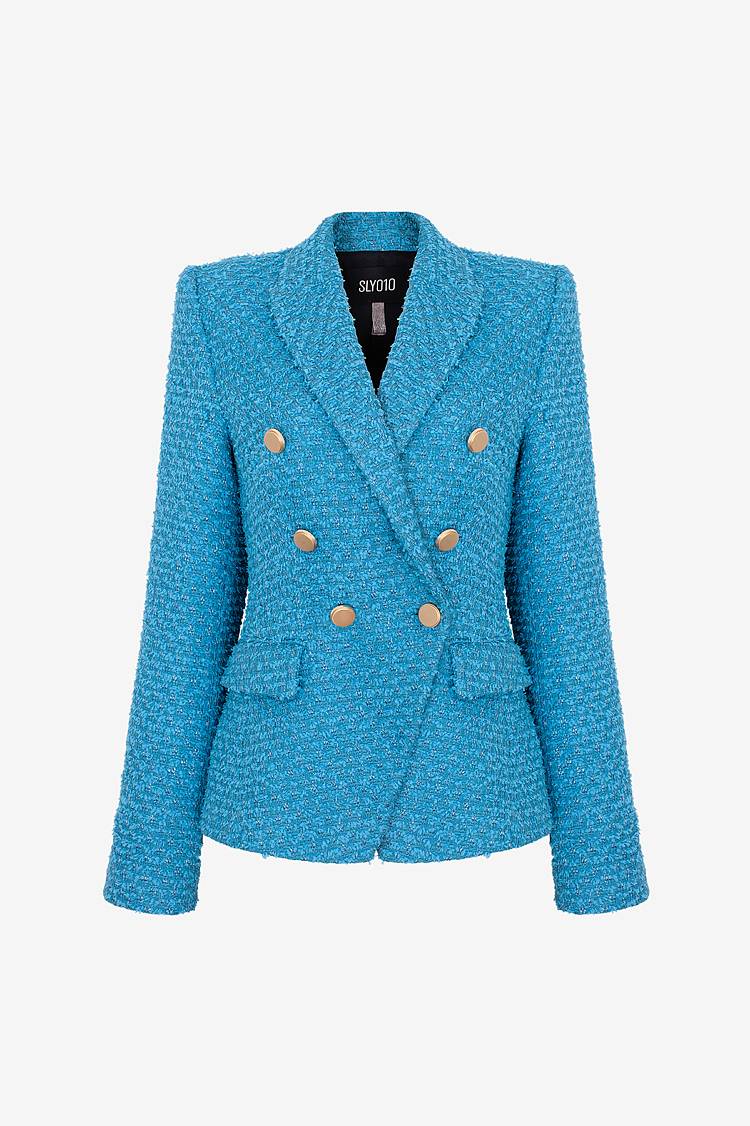Sly 010 Doppelreihiger Tweed-Blazer