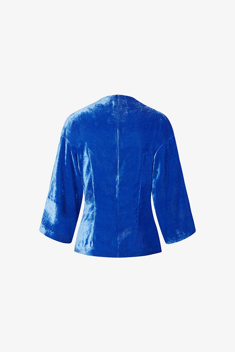 Sly 010 Drapiertes Samttop Mit Weiten Ärmeln