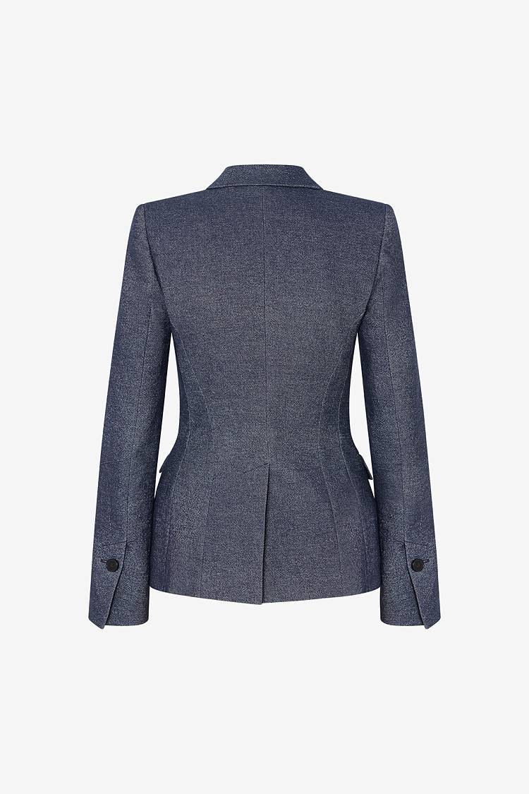 Sly 010 Einreihiger Denimblazer Mit Pattentaschen