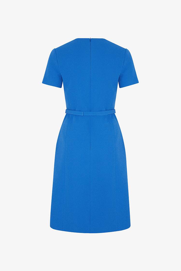 Sly 010 Elegantes Midi-Kleid Mit Stoffgürtel