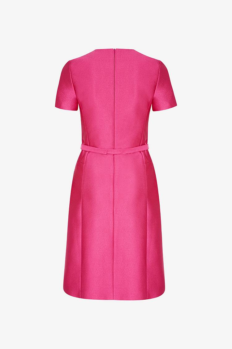 Sly 010 Elegantes Midi-Kleid Mit Stoffgürtel