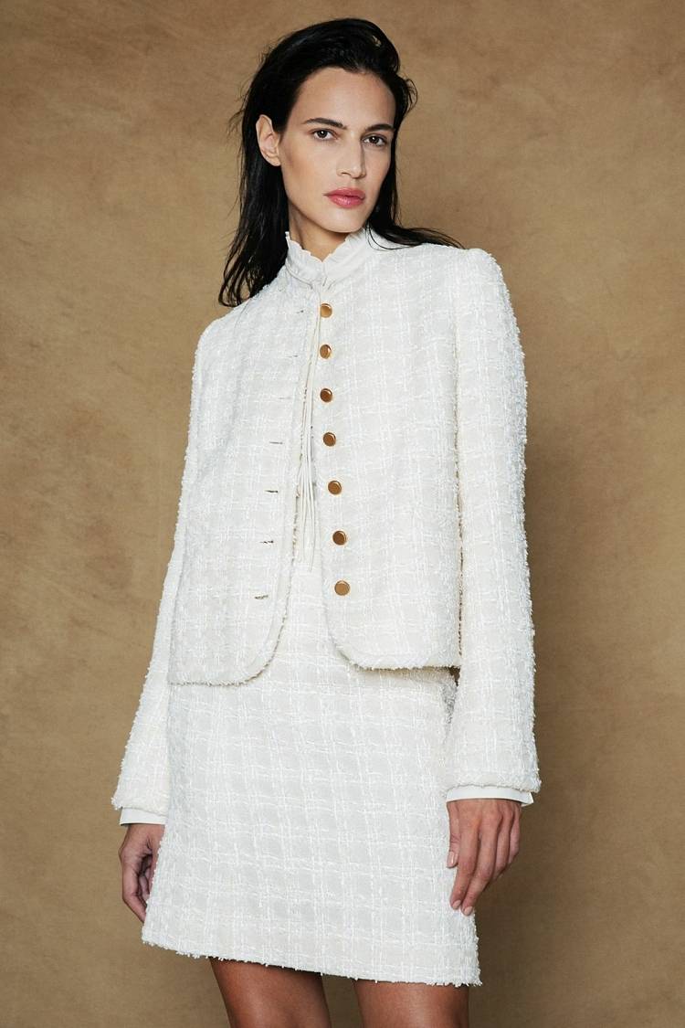 Sly 010 Hoch Taillierter Tweed-Minirock