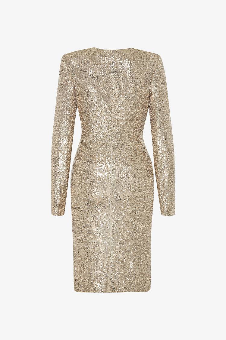 Sly 010 Hochgeschlitztes Pailettenkleid