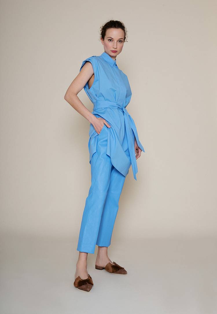 Sly 010 Klassische Hose Aus Nappa Leder