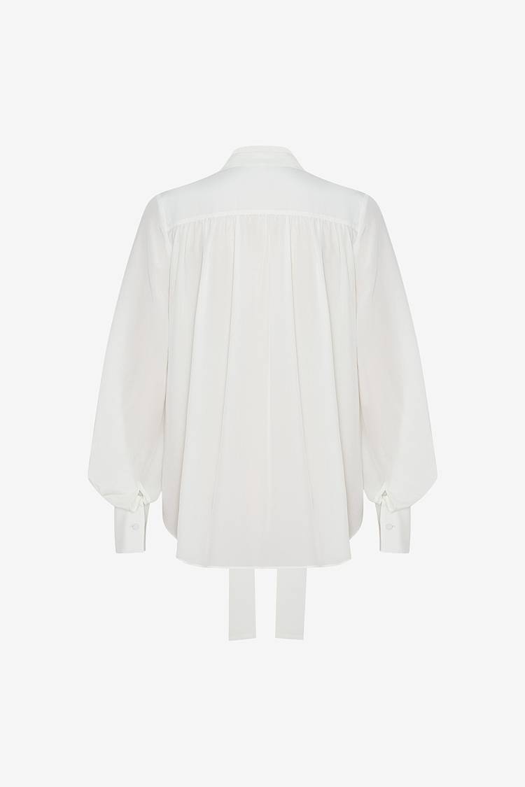 Sly 010 Klassische Seidenbluse Mit Schluppe