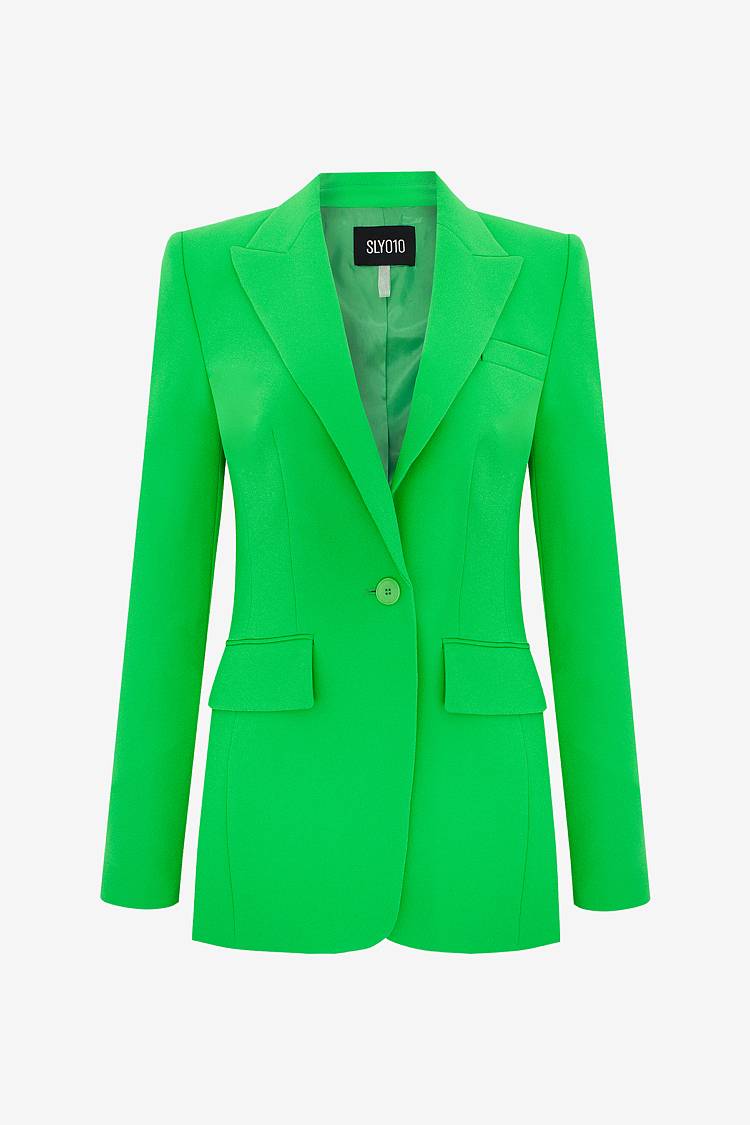 Sly 010 Klassischer Blazer aus Crêpe-envers-Satin