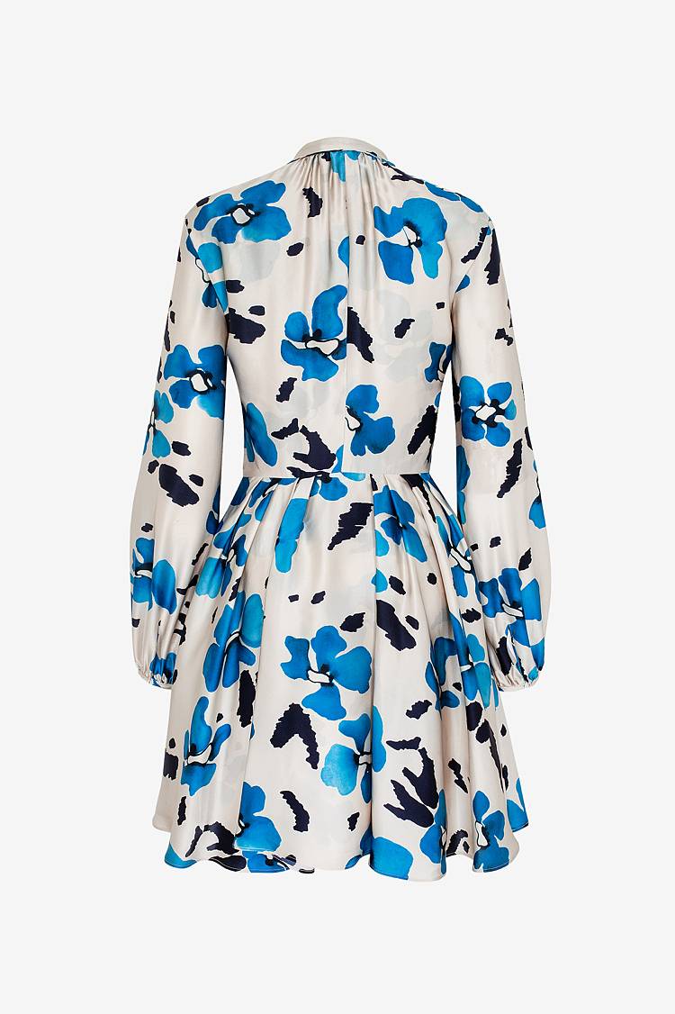 Sly 010 Kleid Aus Seide Mit Blumenmuster