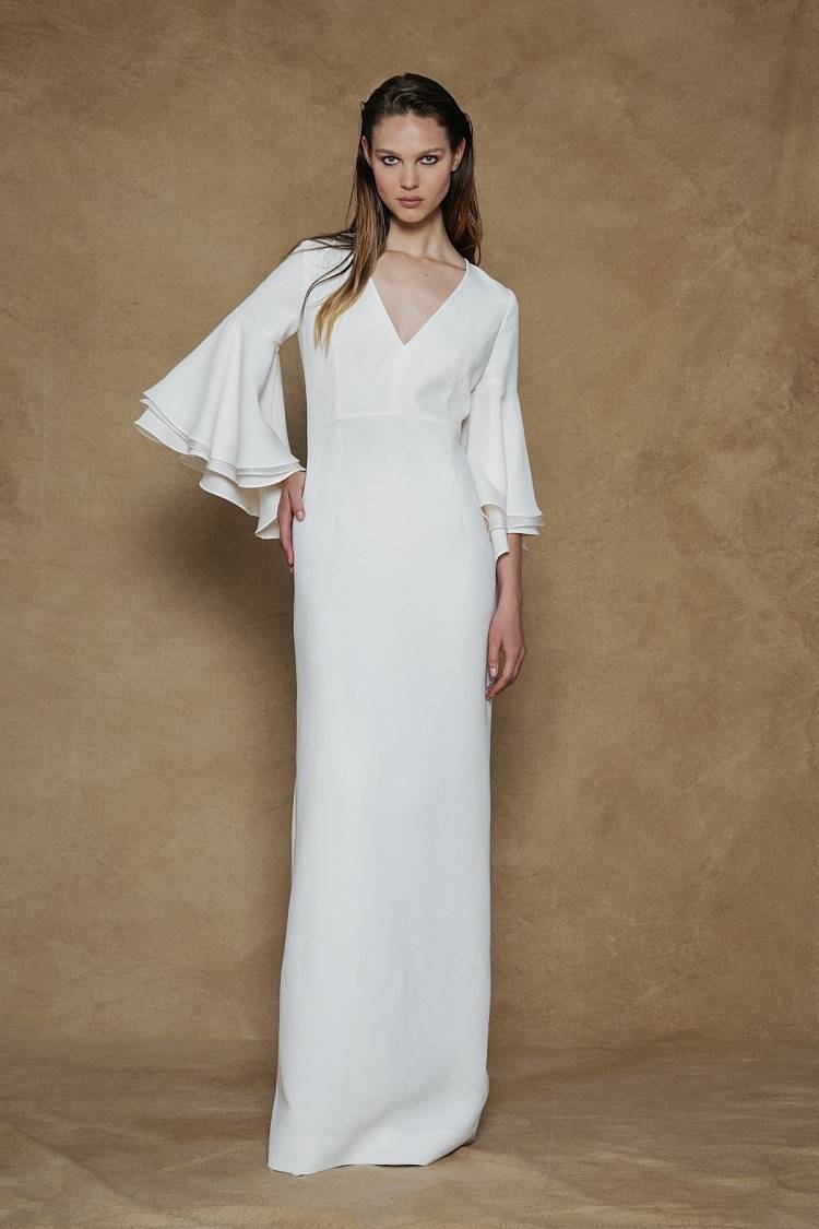 Sly 010 Kleid Mit Volant-Ärmeln