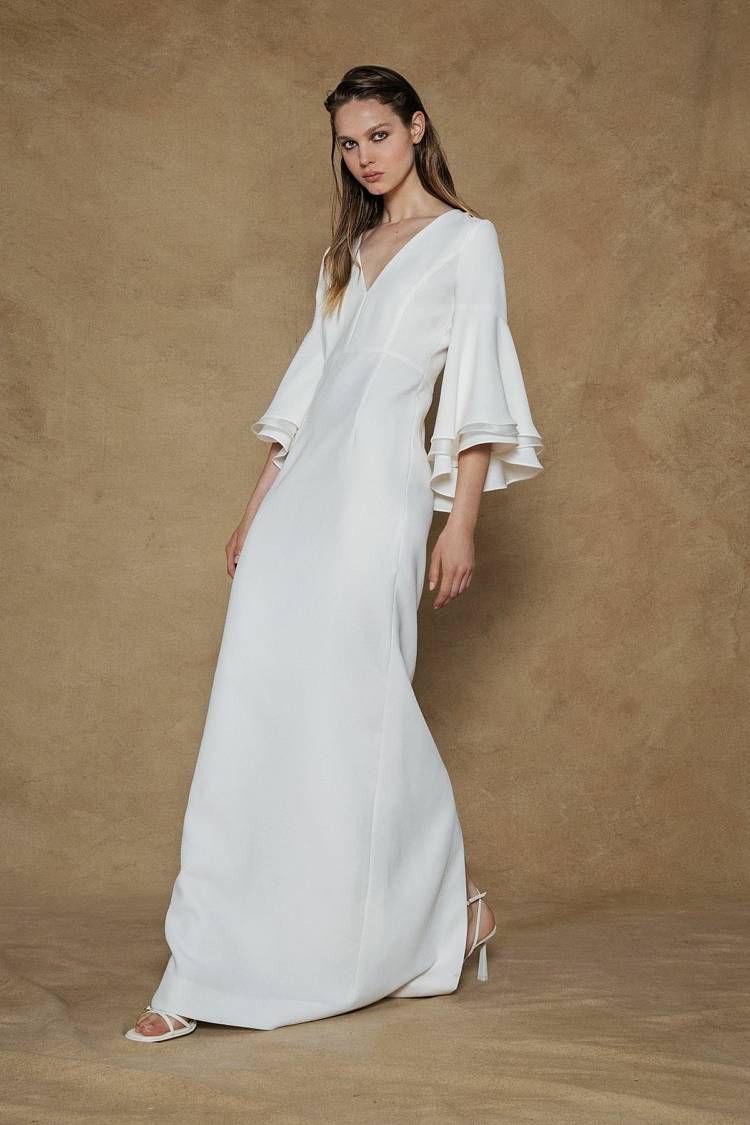 Sly 010 Kleid Mit Volant-Ärmeln