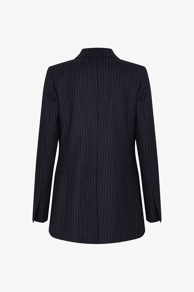 Sly 010 Knopfloser Nadelstreifen-Blazer Aus Wolle