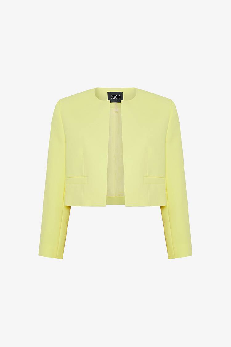 Sly 010 Kurze Jacke aus Crêpe-Envers-Satin