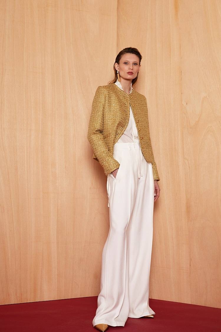 Sly 010 Kurze Jacke Aus Funkelndem Tweed